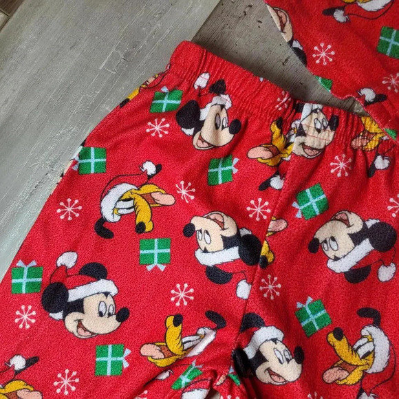 Disney Mickey Mouse Red Fleece 2 Piece Pajama Set Size 24 months 24m - Picture 8 of 13